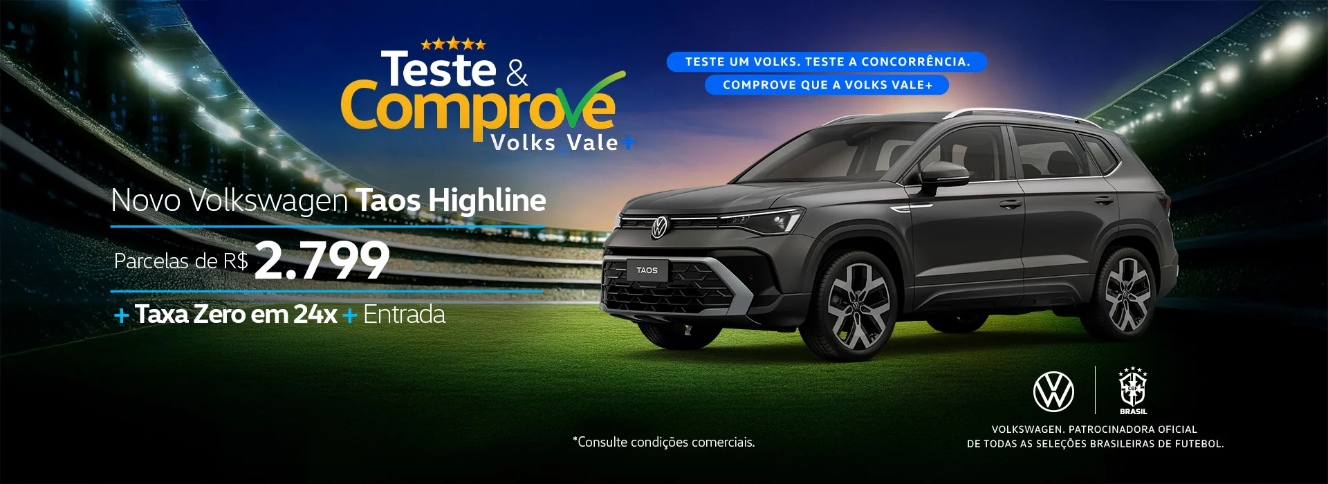 Teste e Comprove Volks Vale Mais Taos