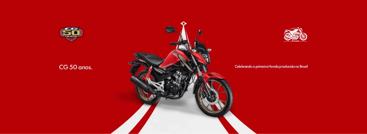CG 50 Anos Celebrando a primeira Honda produzida no Brasil.