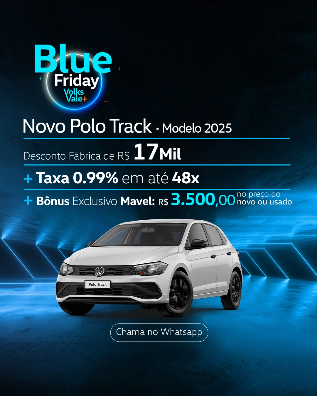 Volkswagen Polo Track Zero Km com preço a partir de R$ 74.900 na Mavel Veículos