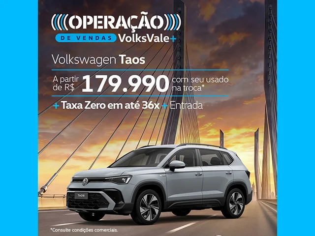Operação de Vendas Volks Vale Mais Liane Veiculos Presidente Prudente Taos