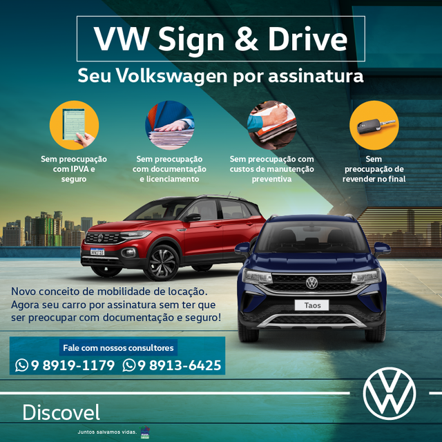 volkswagen sign & drive